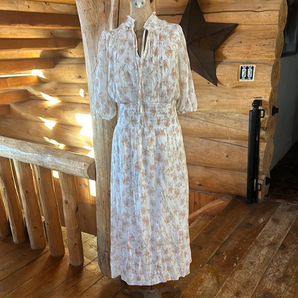 Floral White Dress